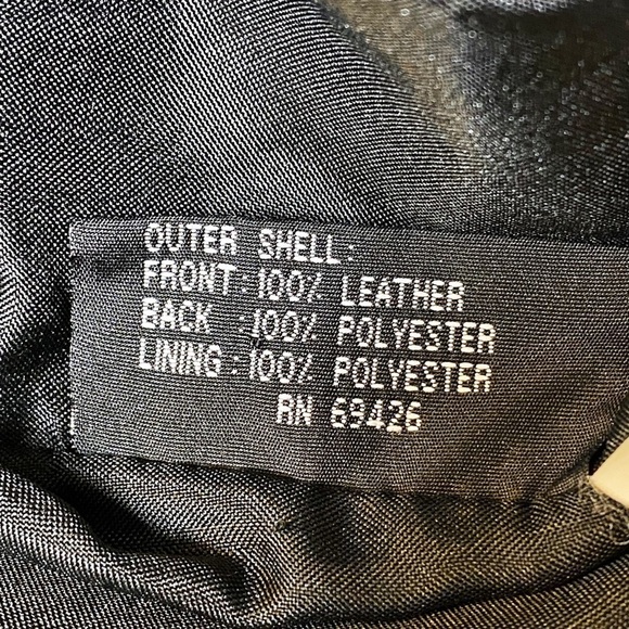 WILSON’S LEATHER Black Leather Biker Moto Vest, Size Large - Picture 7 of 9